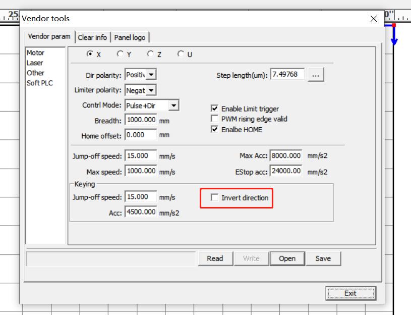 Reverse movement when axis resetting – Help Center